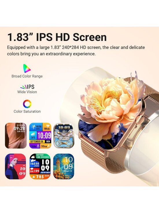 Stylish 1.83\'\' HD Smart Watch for Women - Fitness Tracker, Heart Rate Monitor main image 5